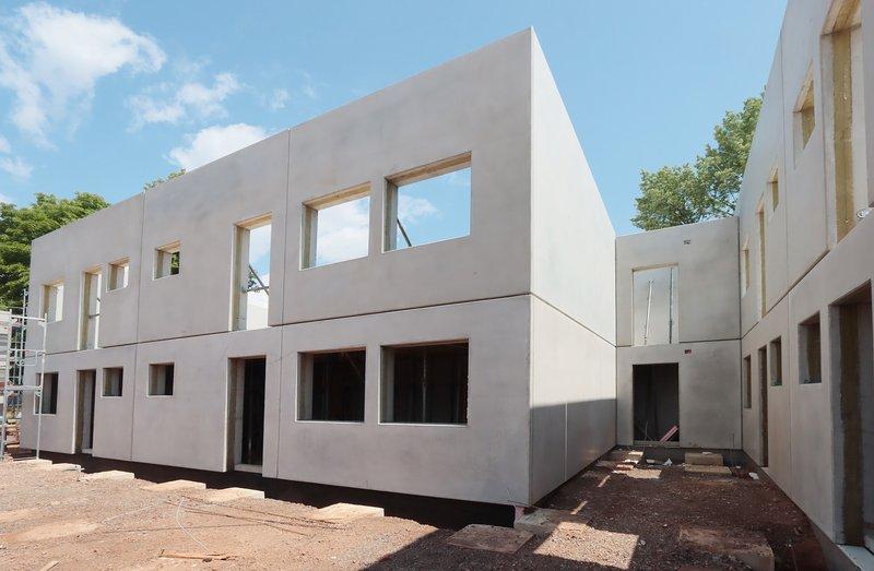 Wohngebäude Produktion Sandwichfassaden